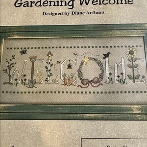 GARDENING WELCOME Cross Stitch Kit Imaginating by Diane Arthurs 4" X 11"  1277K